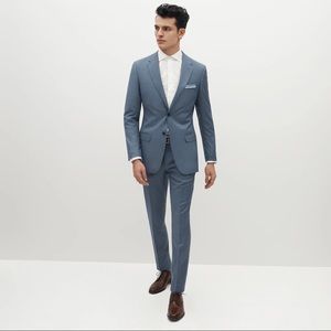 Joseph A. Banks-Blue/grey pattern suit